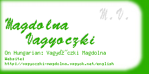 magdolna vagyoczki business card