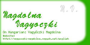 magdolna vagyoczki business card
